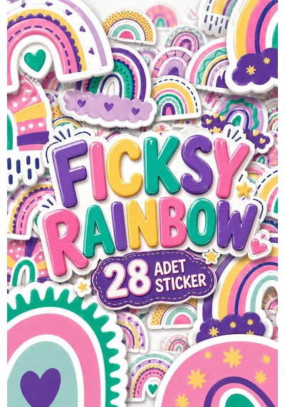 Gökkuşağı Sticker Seti - 28 Adet Etiket Çıkartma Diğer