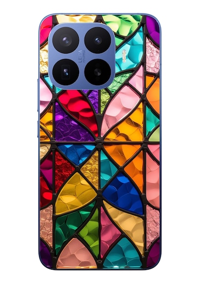 Xiaomi 17t Pro Uyumlu Cam Vitray Baskılı Silikon Kılıf Renkli