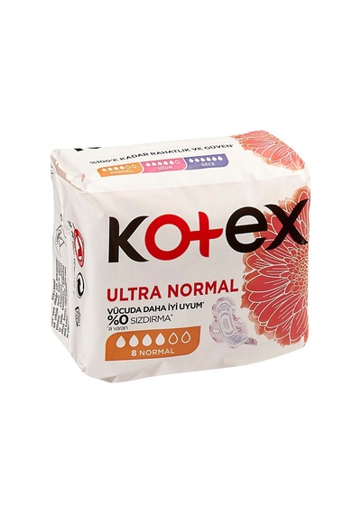Kotex Ultra Hijyenik Ped Normal 8'li Pamuksu Doku Rahatlık 8'li Avantaj Paketi - 8 Adet Tarı