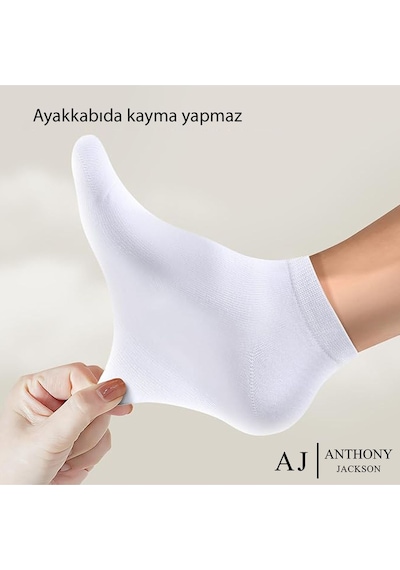 Giorgina Ferri 10 Çift Kutulu Bambu Premium Bay-bayan Patik Çorap - Bilek Boy Kısa Spor Koşu Ve Yürüyüş Çorabı