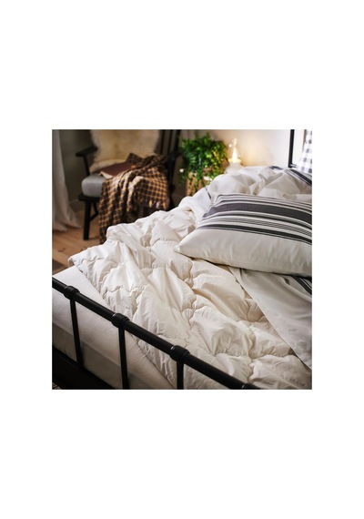 Ikea Jattefraken Tek Kişilik Nevresim Takımı 150 X 200 Cm Beyaz - Gri
