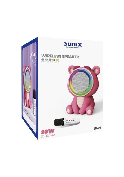 20w 2400 Mah Karaoke Mikrofonlu Ayıcık Bluetooth Haparlör Bts-253