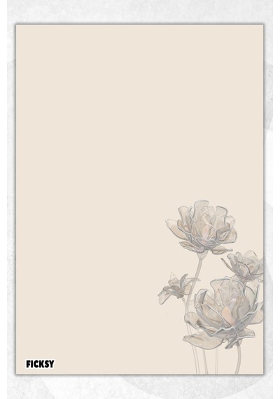 A5 Çiçek Bloknot Çizgisiz Defter - 50 Yaprak - Memopad - Notepad - Not Defteri - Not Kağıdı - 3067 Çok Renkli