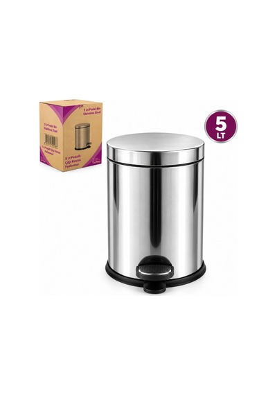 5 L Metal Pedallı Çöp Kovası Renkli