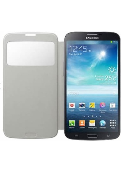 Galaxy Mega İ9200 İle Uyumlu S View Cover Kılıf Beyaz Ef-cı920bwegww