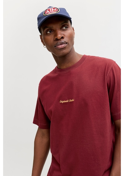 Jack & Jones Erkek T Shirt 12282892 Bordo