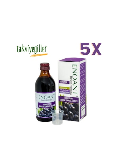 Enoant Siyah Üzüm Ekstraktı 250ml 5 Adet