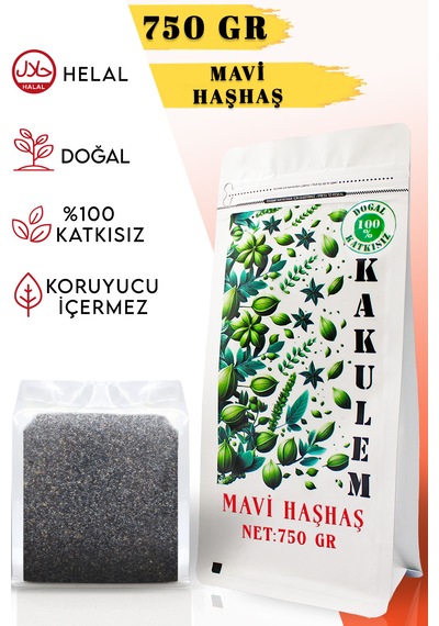 Kakulem Afyon Yöresine Ait Mavi Haşhaş 750 G