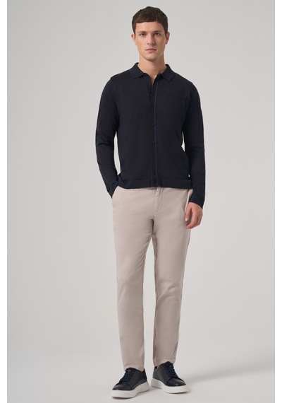 Morven Erkek Lacivert Trend Polo Yaka Gömlek Triko 26kc017005200 Lacivert Lacivert