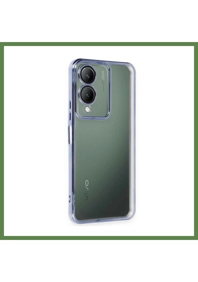 Bezos Vivo Y17s Uyumlu Kılıf Lensli Silikon - Açık Mavi Hb006