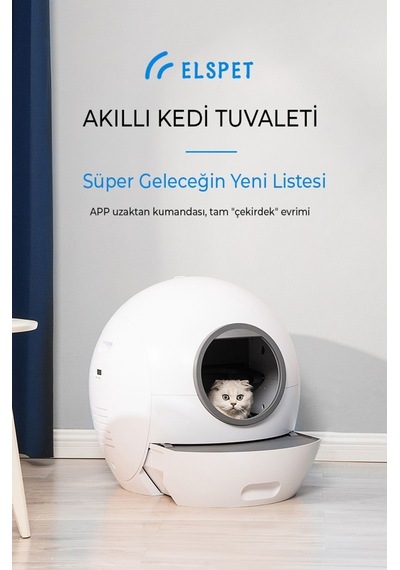 Els Pet Smart Pro Akıllı Otomatik Kedi Tuvaleti App Kontrol Uv Temizleme