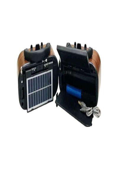 Nostaljik Görünümlü Solar Panelden Şarj Olabilen Telefon Standlı Fm Radyo Bluetooth Hoparlör Çok renkli
