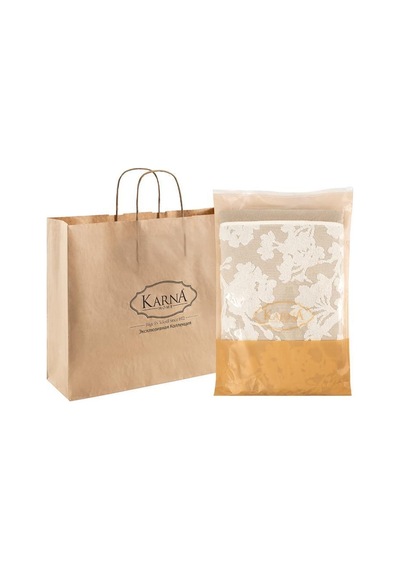 Pamuk Tekli Havlu Jakarlı Karna Eco Batıs - 70 X 140 Bej