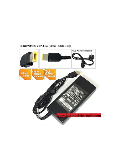 Lenovo Uyumlu Sl10N17569, Tp00078B, T431S Şarj Adaptörü 20V 4.5A-90W