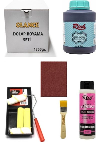 Rich Dolap Boyama Seti Multi Surface 1750 Gr Is Siyah -set-1 Hıgh Gloss Vernik Parlak 500 Cc