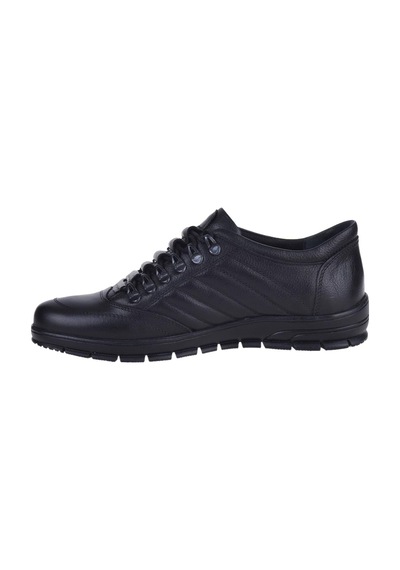 Berenni M197 Siyah %100 Deri Erkek Sneakers Spor Ayakkabı Siyah