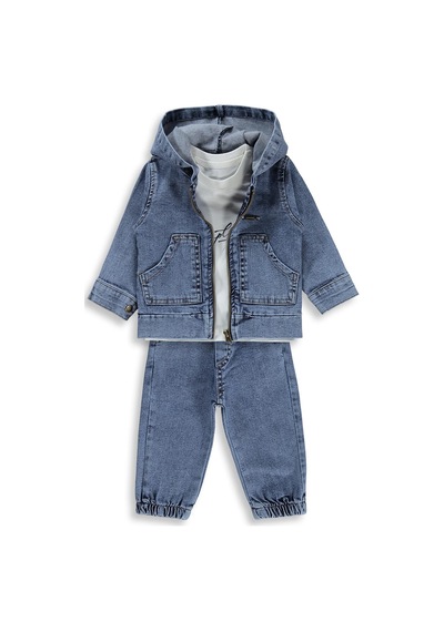 Concept Kids Concept Ceketli 3 Lü 6-18 Ay Takım - Mavi