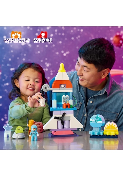 LEGO® DUPLO® 3’ü 1 Arada Uzay Mekiği Macerası 10422 3+ Eğitici Oyuncak Yapım Seti - 58 Parça