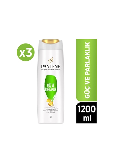 3'ü 1 Arada Güç Ve Parlaklık Şampuan 400 Ml 3 Adet İnce Telli