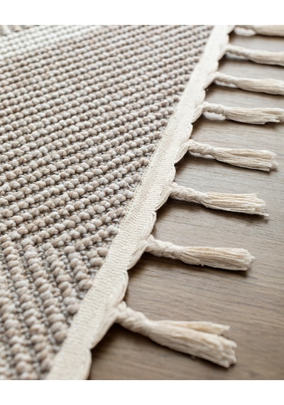 Grelot Saçaklı Halı - Gri - 200x300 Cm 8684427028773