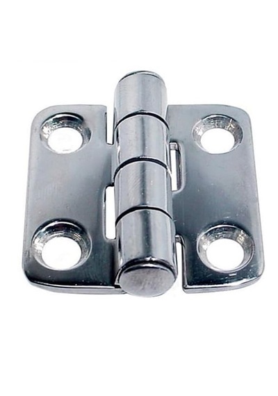 2'li Paslanmaz Krom Menteşe. 38x38mm. Cr-ni 304