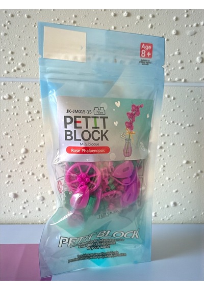 Mini Blok Çiçek Seti Pembe Şakayık 91 Parça Dekoratif Yapım Oyuncağı