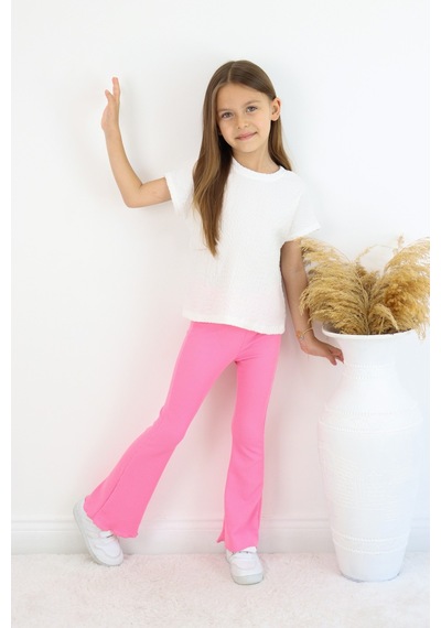 Fesshera Kids Minik Prenseslere Özel Kız Çocuk Esnek Kumaşlı Fırfırlı İspanyol Paça Günlük Ve Şık Tayt Pembe Fesshera Kids Minik Prenseslere Özel Kız Çocuk Esnek Kumaşlı Fırfırlı İspanyol Paça Günlük Ve Şık Tayt Pembe
