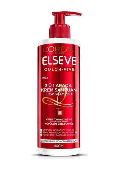 Elseve Color Vive 3'ü 1 Arada Low Krem Şampuan 400 ML