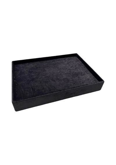 Yerli Üretim Süet Kumaş Siyah Renk 34/24 Cm Batırmalı Çekmeçe Içi Bileklik Kelepçe Tablası Çok Renkli