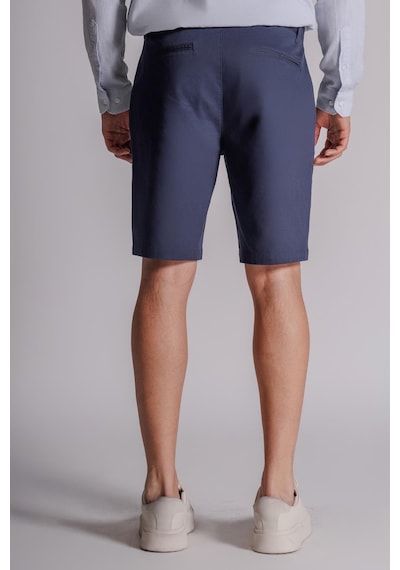 Braccas Erkek Yandan Cepli Klasik Bel Relaxed Fit Chino Şort Lacivert Lacivert