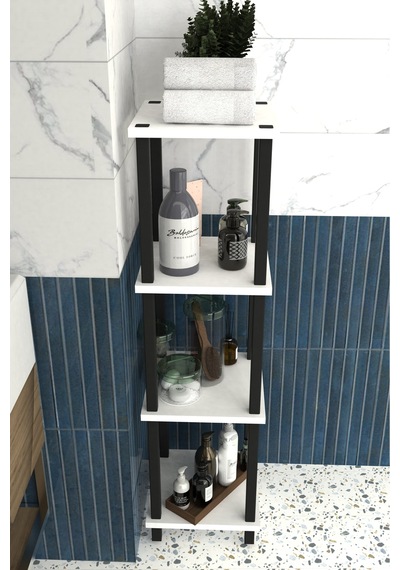 Viva 4 Katlı Çok Amaçlı Banyo Rafı Organizer-beyaz Beyaz