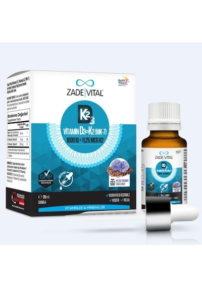 Zade Vital Vitamin D3k2 1000 IU Damla 20 ML