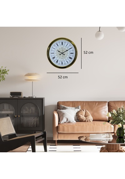 Büro Ev Ofis Hediyesi İçin 52cm Gold Royal Aurelia 52 X 52 Duvar Saati Diğer
