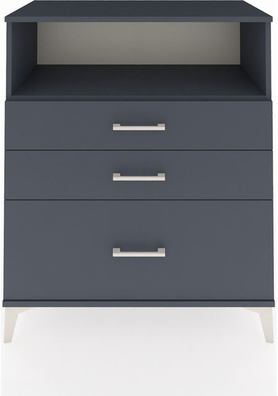 Hyperion Şifonyer Tek Raflı 3 Çekmeceli 88x44x106 Antrasit-an... Antrasit