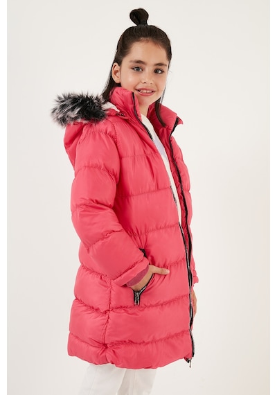 Lela Içi Peluş Astarlı Çıkarılabilir Kapüşonlu Suya Dayanıklı Kız Çocuk Mont 5761910 Fuşya