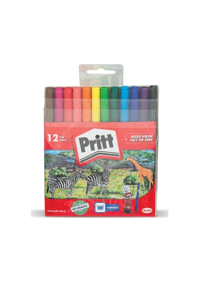 Pritt 12 Renk Keçeli Boya Kalemi
