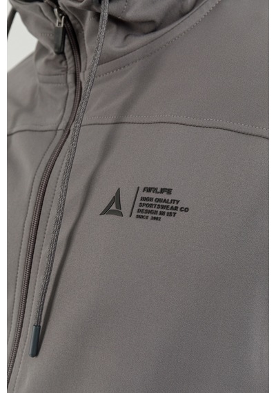 Airlife Sportswear Tam Boy Fermuarlı Erkek Kapüşonlu Eşofman Takımı Gri