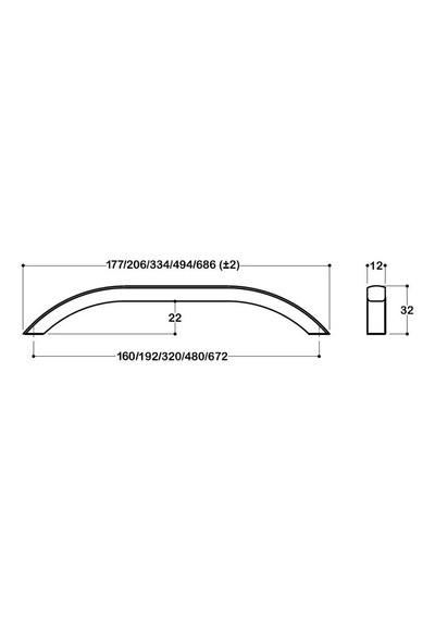 System Mobilya Kulbu Krom Renk 320mm Kulp Sy8175 0320 Cr Çok Renkli