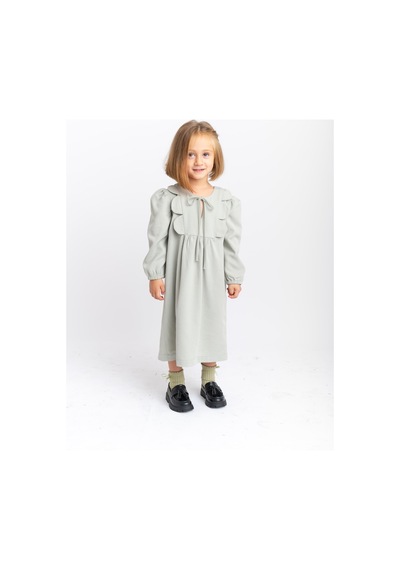 Cigit Papatya Tencel Elbise 2-7 Yaş Mint Yeşili Mint Yeşili