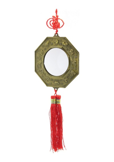 3 Adet Bagua Aynası 12 X 36 Cm Askılı İp Ve Püsküllü Feng Shui Duvar Aksesuarı, Bagua Mirror