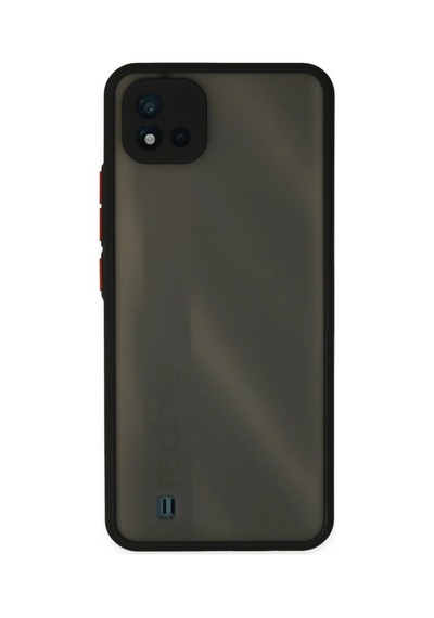 Realme C11 2021 Kılıf Montreal Silikon Kapak - Siyah Sıyah