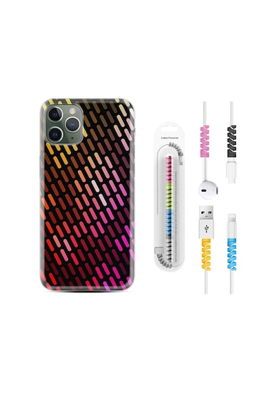 Apple Uyumlu iPhone 13 Pro Kılıf Kablo Koruyuculu Line Neon 2 1842