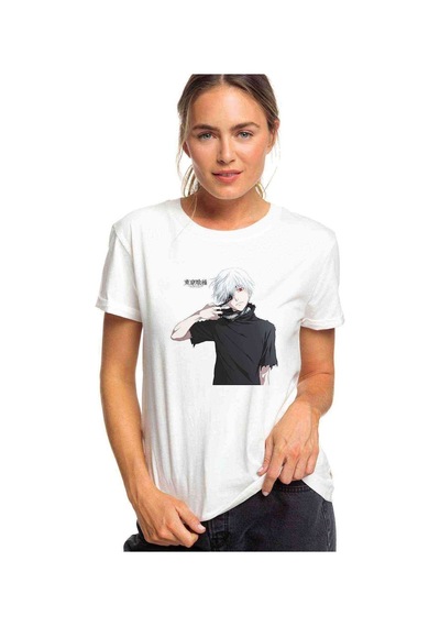 Anime Tokyo Ghoul Anteiku Baskılı Beyaz Kadın Tshirt (534308504)