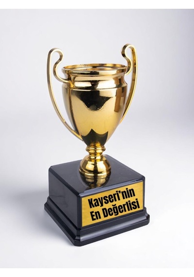 Kayseri'nin En Değerlisi Yazılı Ödül Başarı Şampiyonluk Kupası 23 Cm Kayseriliye Hediye