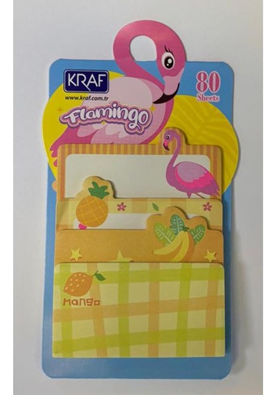 Yapışkanlı Not Kağıdı Set Flamingo Temalı 20 Yaprak X 4 Adet