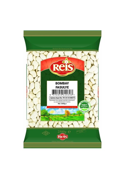 Reis Bombay Fasulye 2,5 Kg - İri Taneli, Piyaz Ve Pilaki İçin 2'li Ekonomik Paket - 2 Adet Tarı
