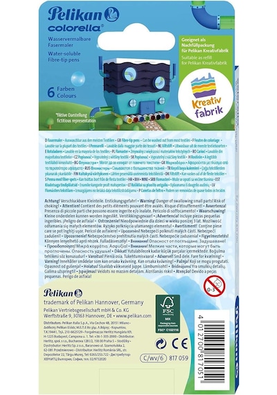 Pelikan Keçeli Kalem Colorella Suda Çözünür 6 Lı