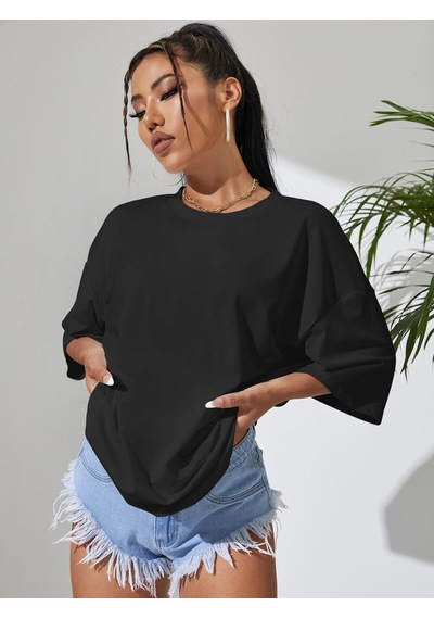 Uyguntarz Good Loves You Baskılı Unisex Oversize Tshirt Siyah