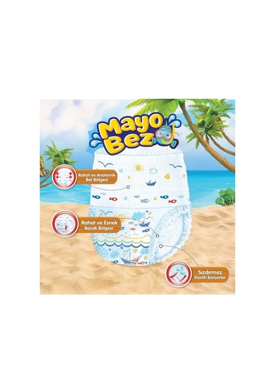 Molfix Swimming Pants Mayo Bez 4 - 5 Numara 9 15kg 33 Adet 3'lü