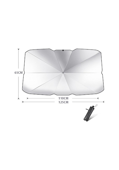 Katlanabilir Araç Ön Cam Güneş Uv Koruma Şemsiye Otomatik Güneşlik 125x110x65cm